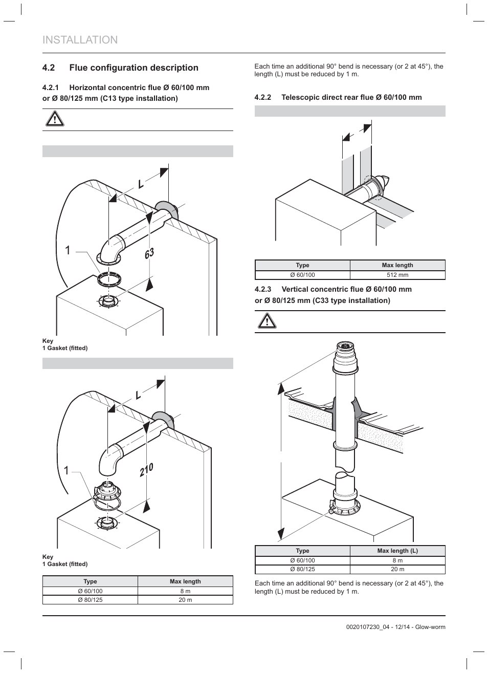Installation | Glow-worm Flexicom hx User Manual | Page 12 / 52