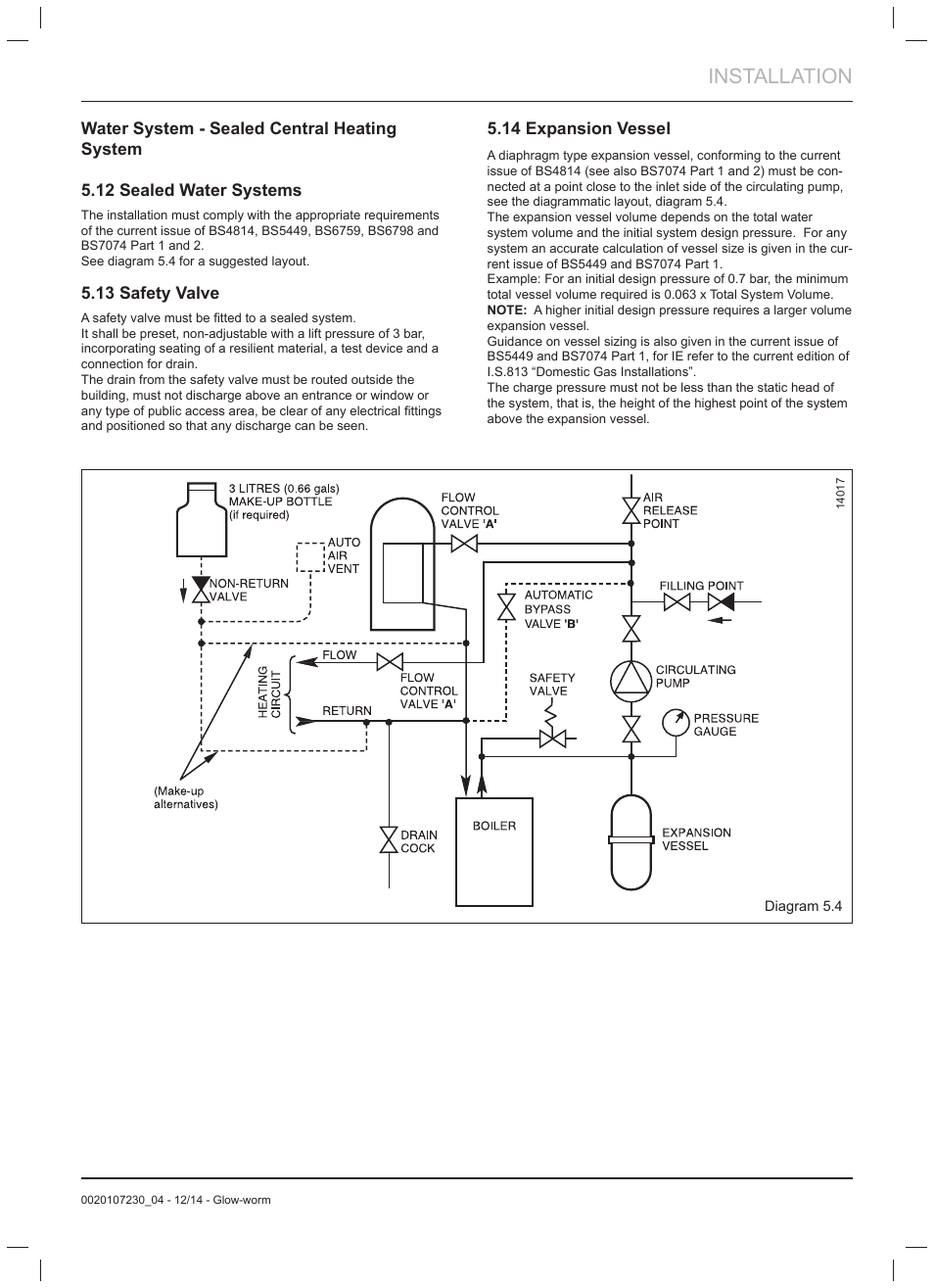 Installation | Glow-worm Flexicom hx User Manual | Page 17 / 52