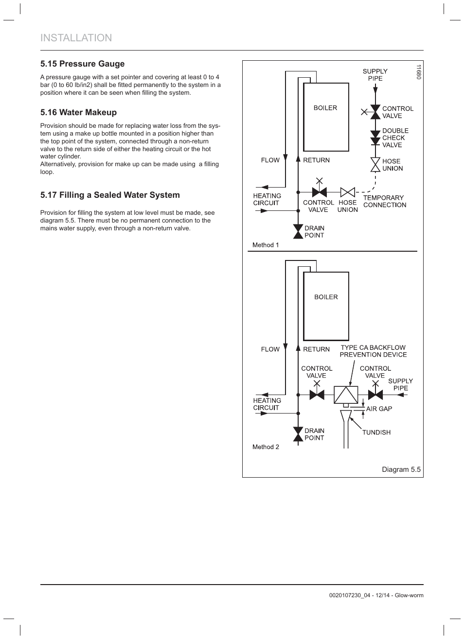Installation | Glow-worm Flexicom hx User Manual | Page 18 / 52