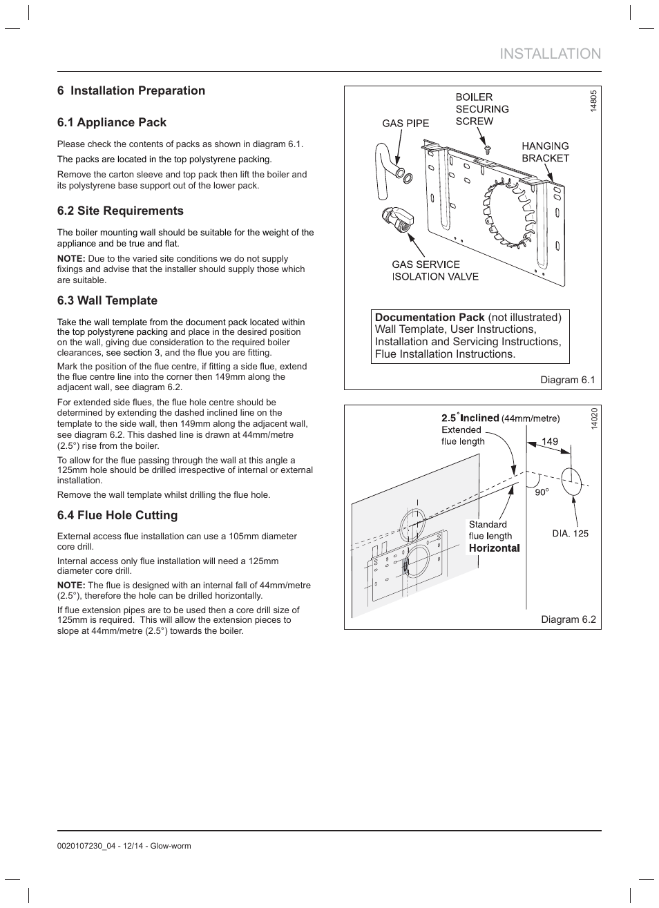 Installation | Glow-worm Flexicom hx User Manual | Page 19 / 52