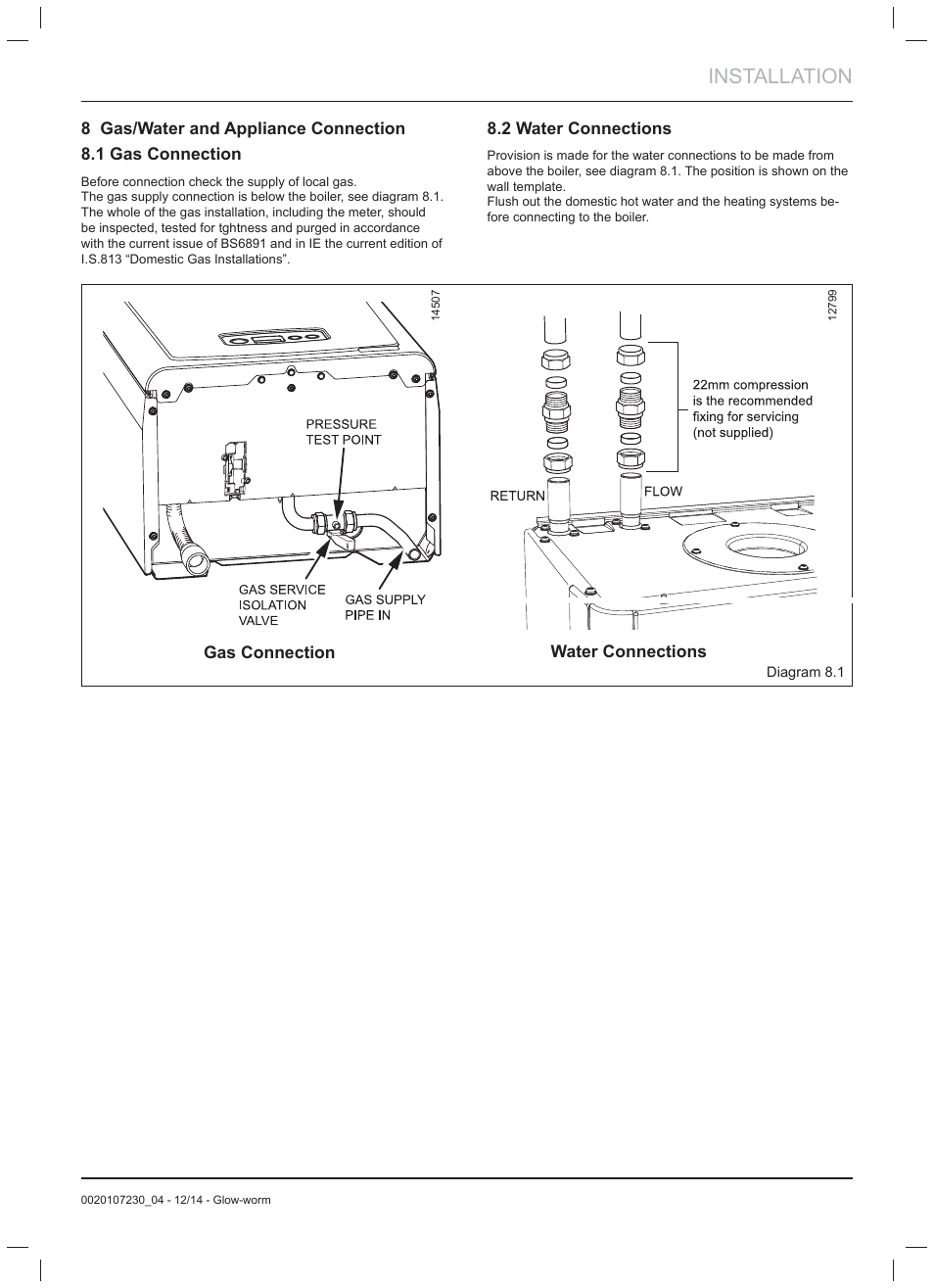 Installation | Glow-worm Flexicom hx User Manual | Page 21 / 52