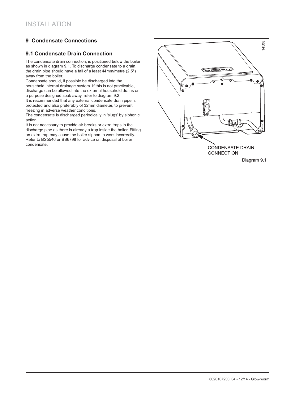 Installation | Glow-worm Flexicom hx User Manual | Page 22 / 52