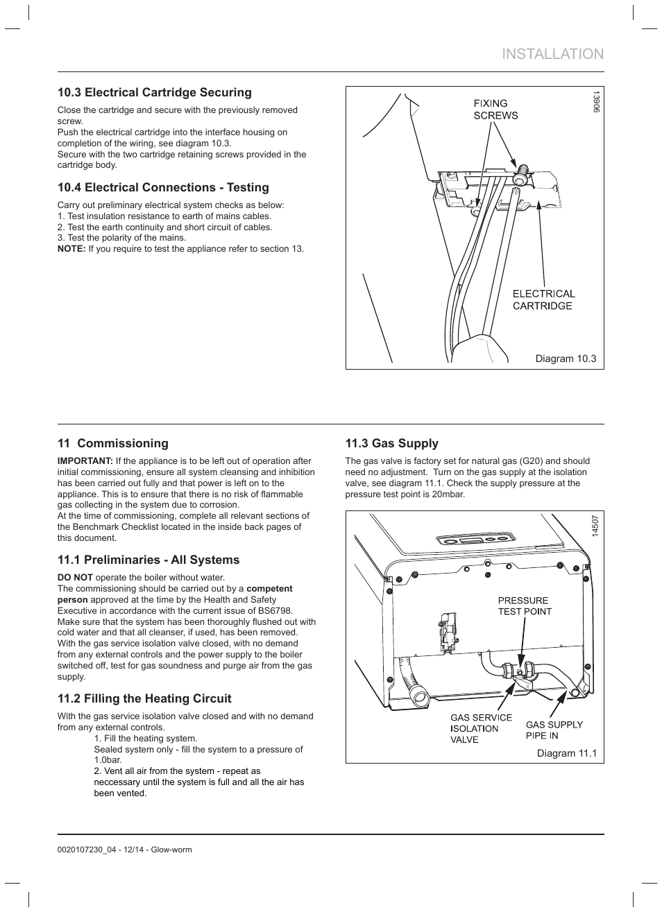 Installation | Glow-worm Flexicom hx User Manual | Page 25 / 52