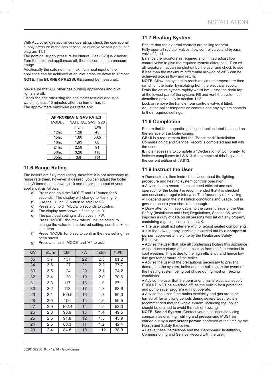 Installation | Glow-worm Flexicom hx User Manual | Page 27 / 52