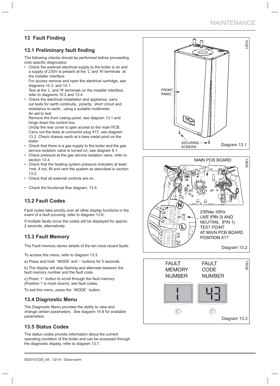 Maintenance | Glow-worm Flexicom hx User Manual | Page 33 / 52