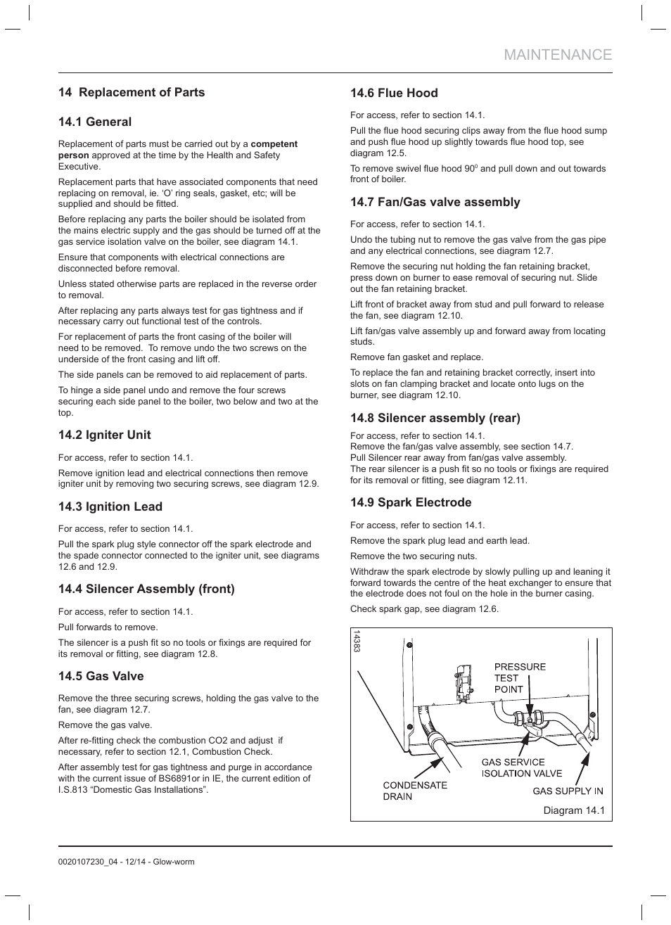 Maintenance | Glow-worm Flexicom hx User Manual | Page 39 / 52