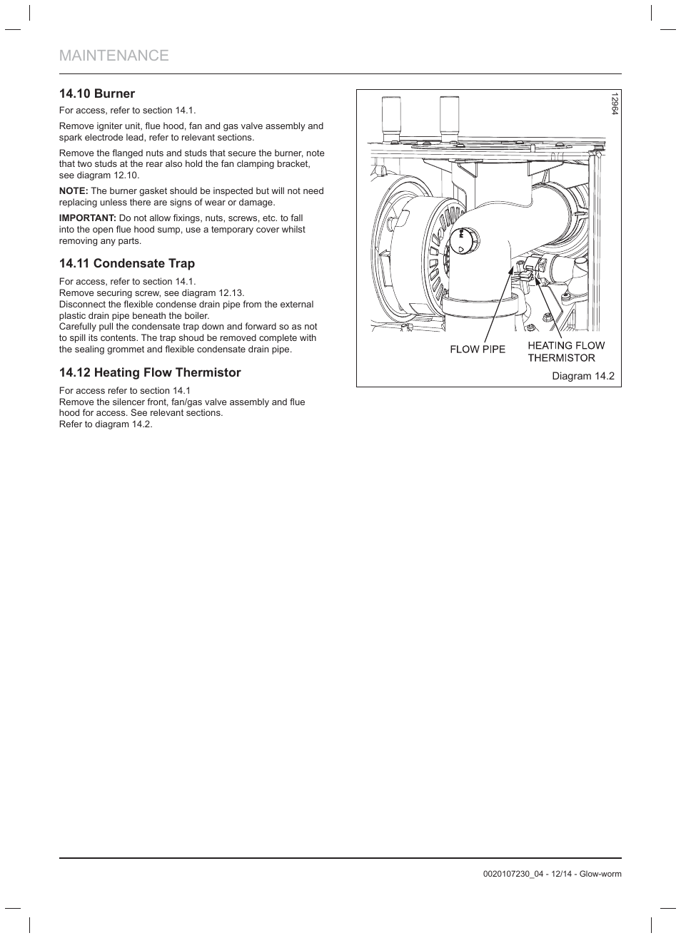 Maintenance | Glow-worm Flexicom hx User Manual | Page 40 / 52