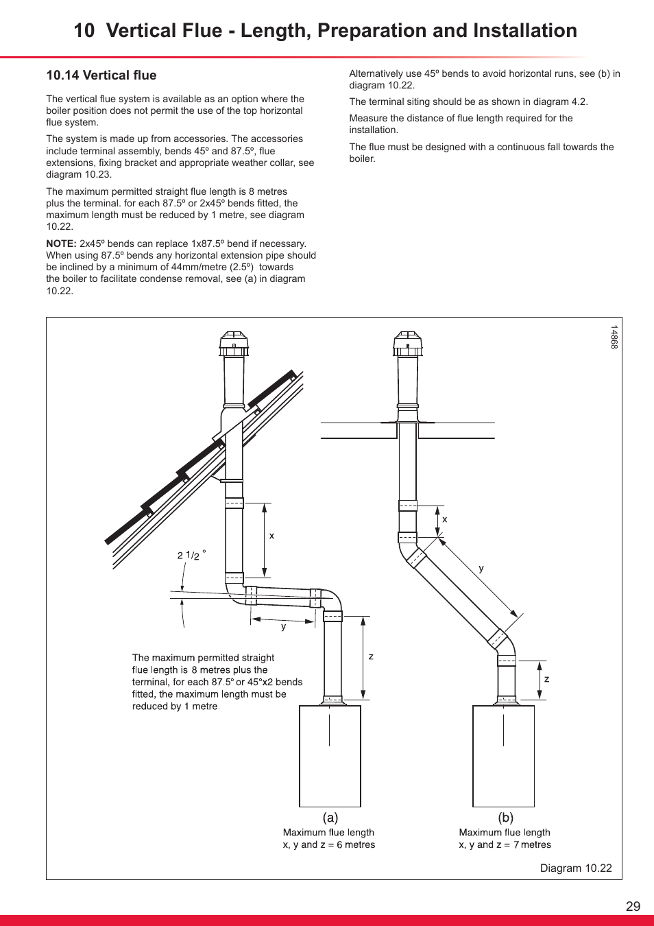 14 vertical flue | Glow-worm Flexicom hx User Manual | Page 29 / 60