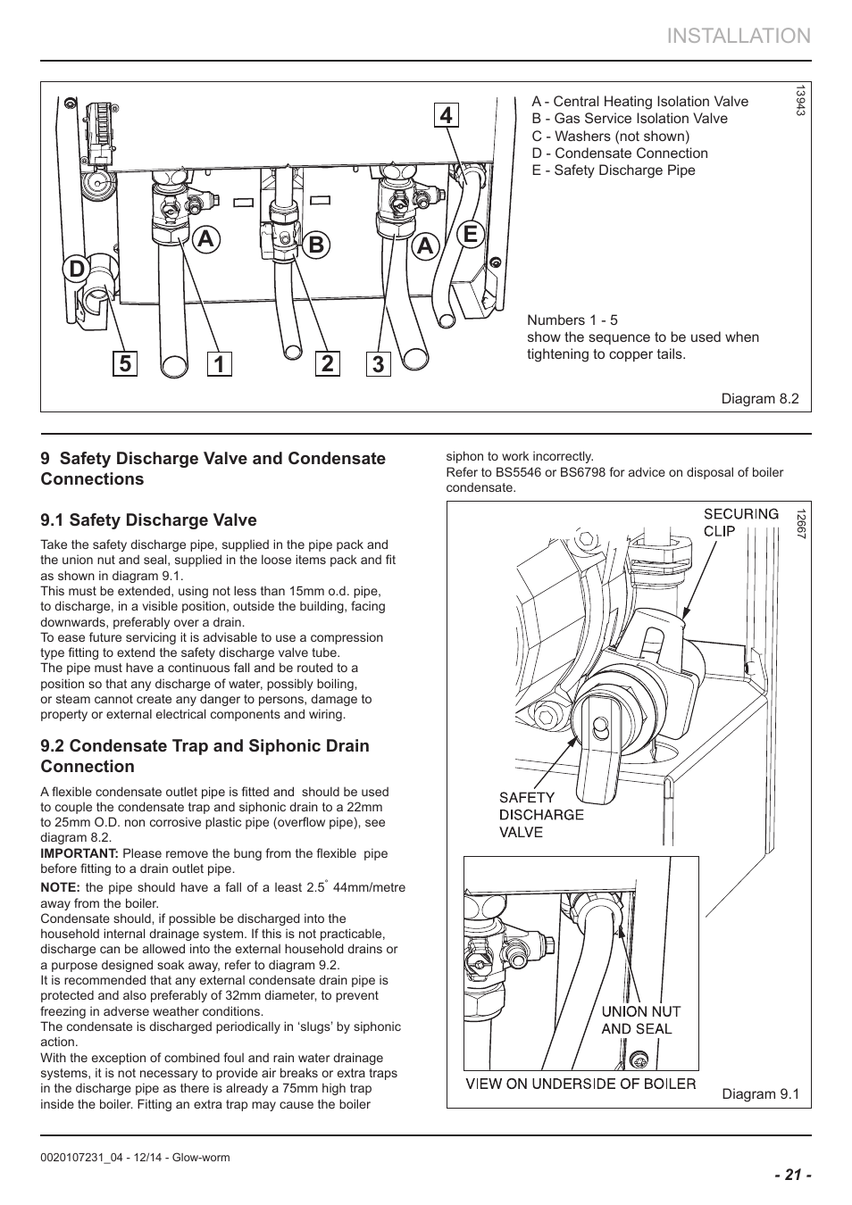 Installation | Glow-worm Flexicom sx User Manual | Page 21 / 52