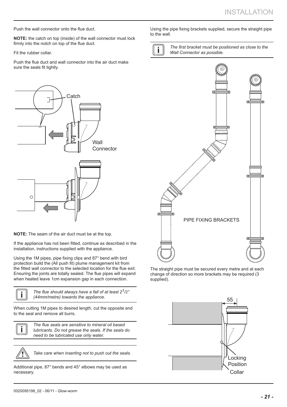 Installation | Glow-worm Flue User Manual | Page 21 / 28
