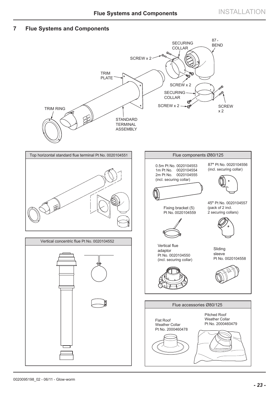 Installation | Glow-worm Flue User Manual | Page 23 / 28