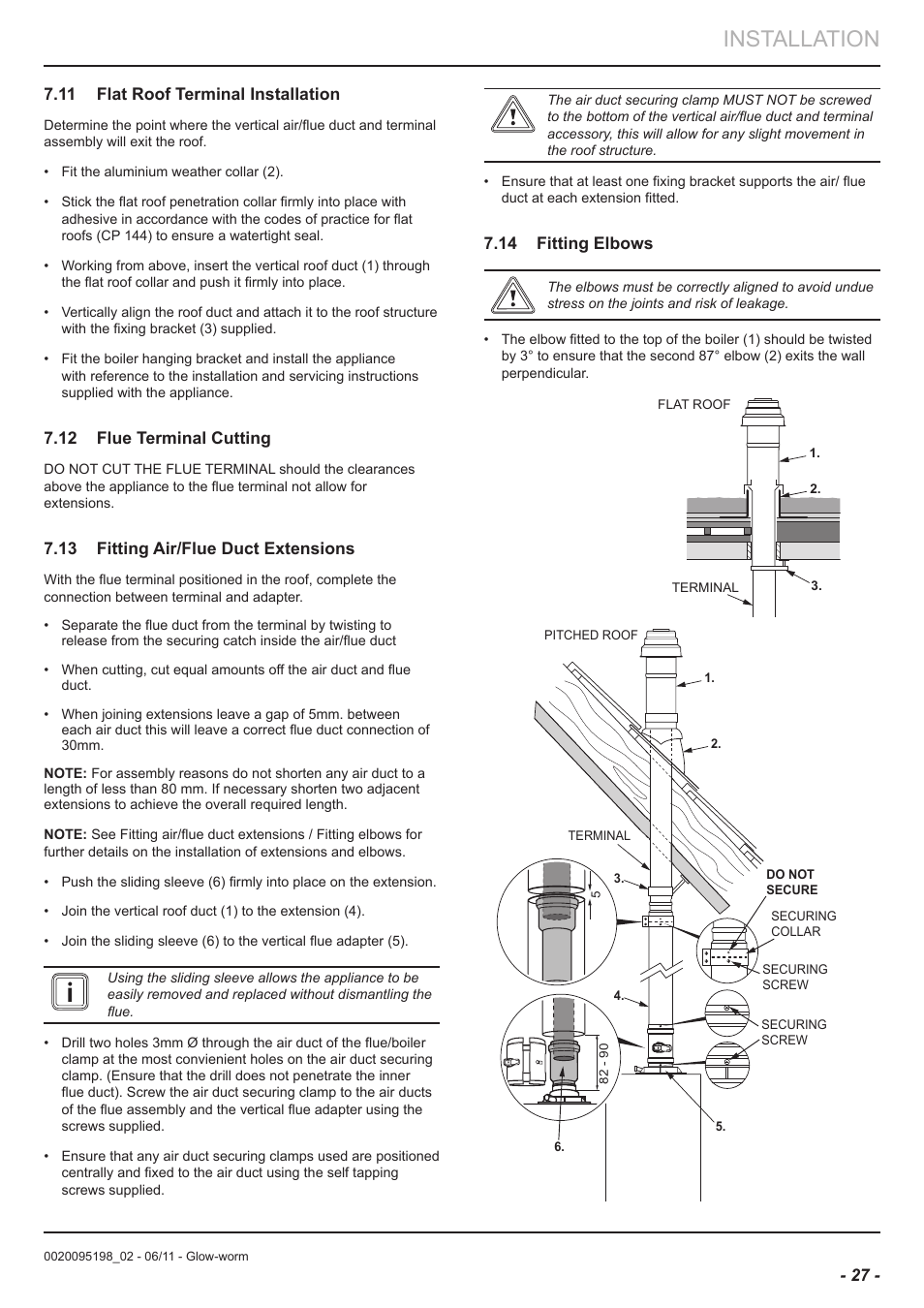 Installation | Glow-worm Flue User Manual | Page 27 / 28