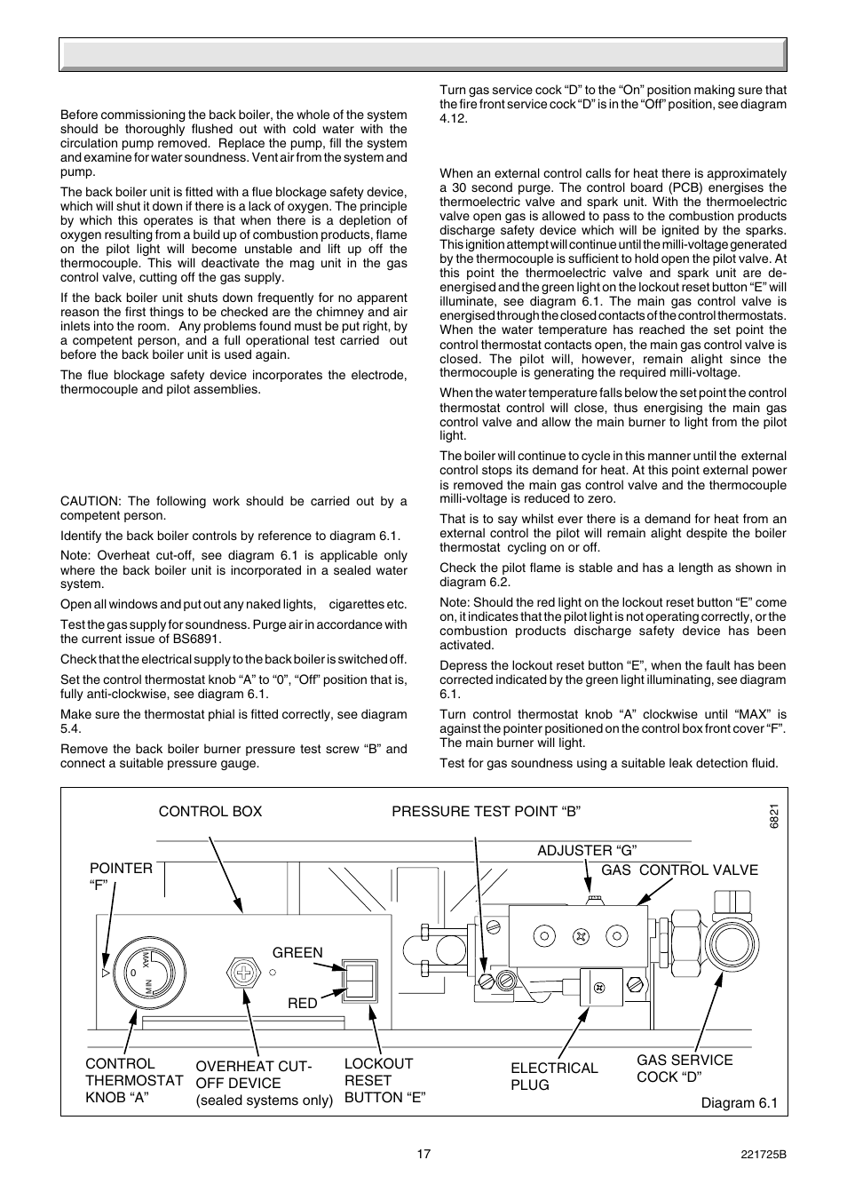 6 commissioning | Glow-worm 56/3e Back Boiler User Manual | Page 17 / 32