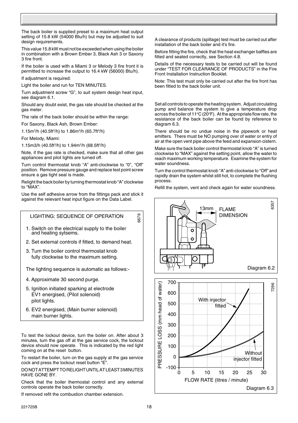 6 commissioning | Glow-worm 56/3e Back Boiler User Manual | Page 18 / 32