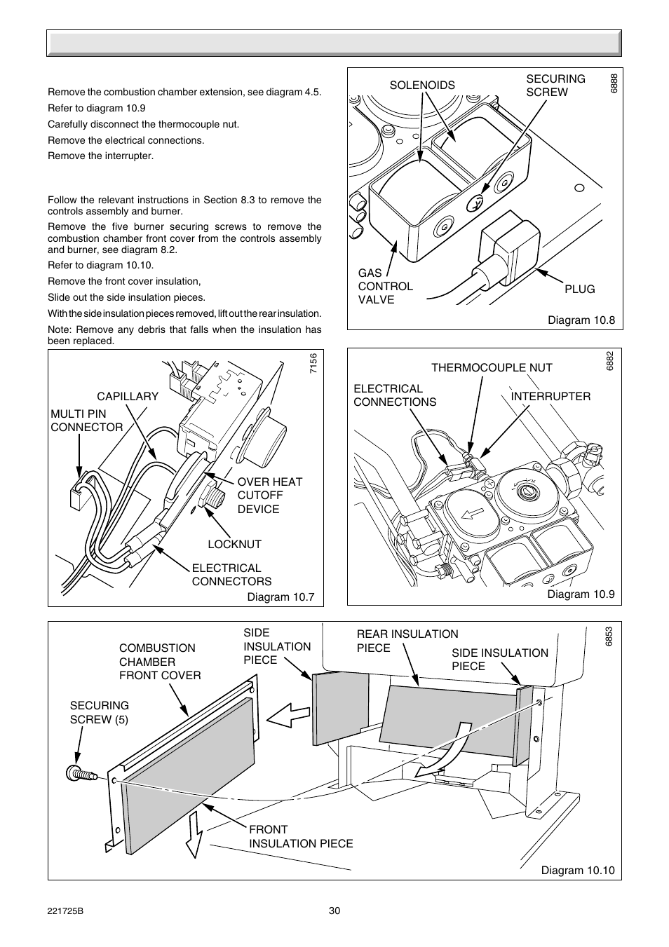 10 replacement of parts | Glow-worm 56/3e Back Boiler User Manual | Page 30 / 32