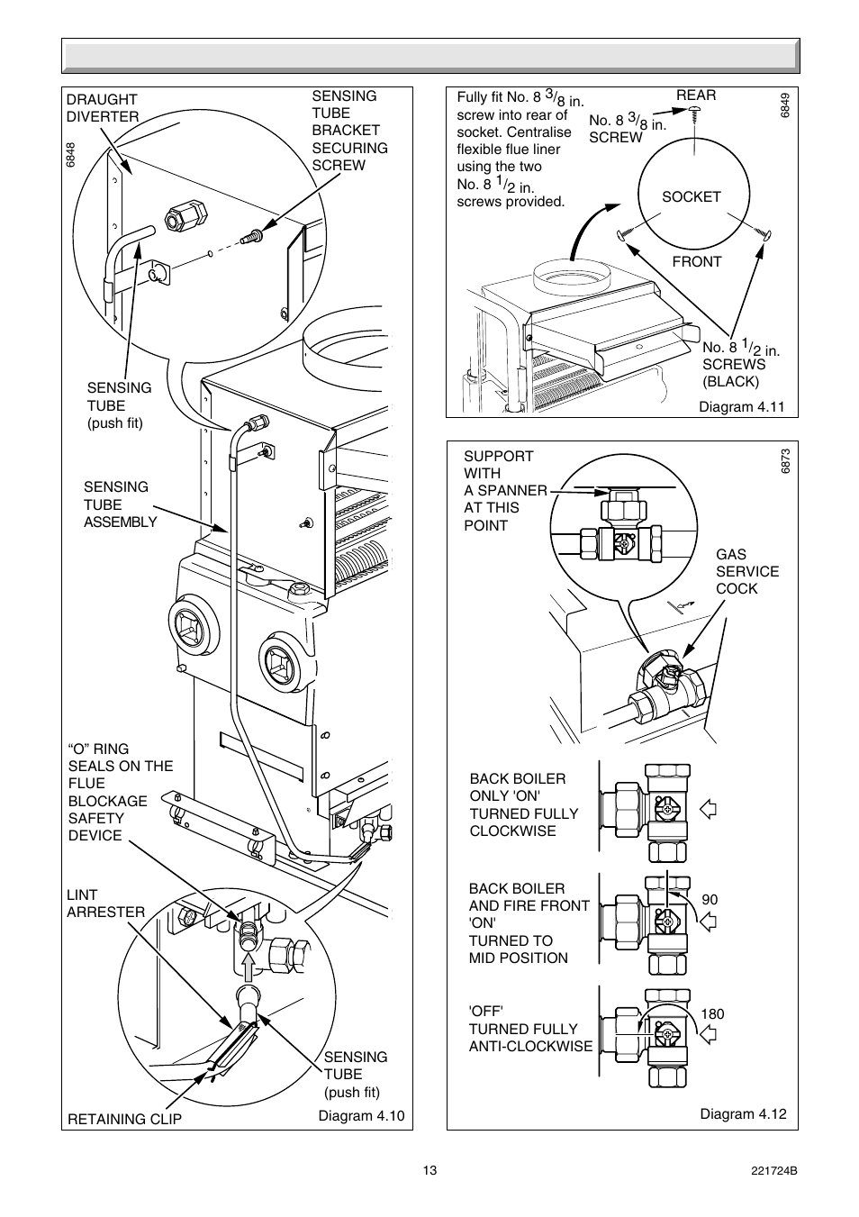 4 installation | Glow-worm 56/3 Back Boiler User Manual | Page 13 / 28