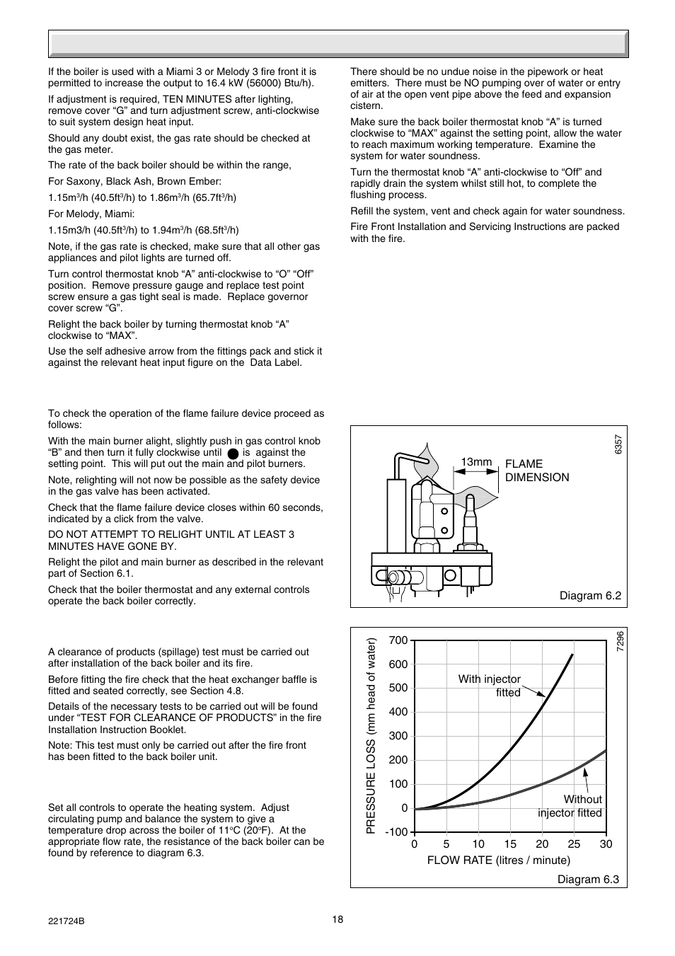 6 commissioning | Glow-worm 56/3 Back Boiler User Manual | Page 18 / 28