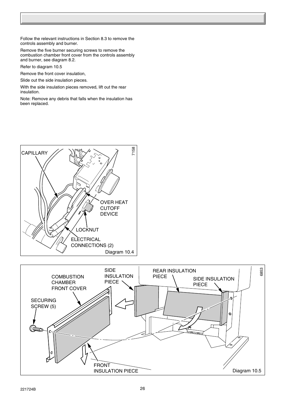 10 replacement of parts | Glow-worm 56/3 Back Boiler User Manual | Page 26 / 28