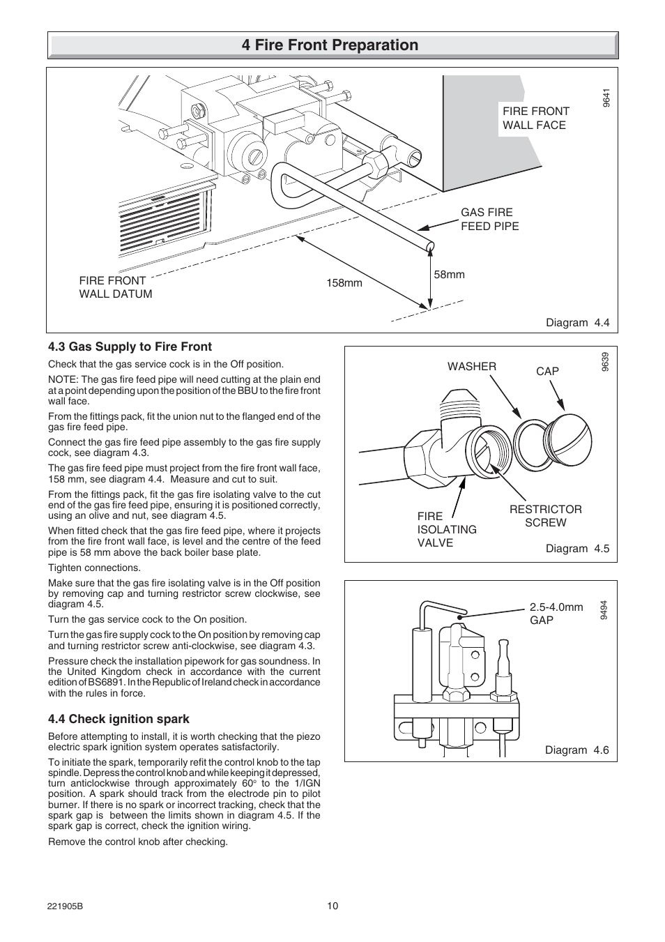 4 fire front preparation | Glow-worm Heartbeat 4 User Manual | Page 10 / 20