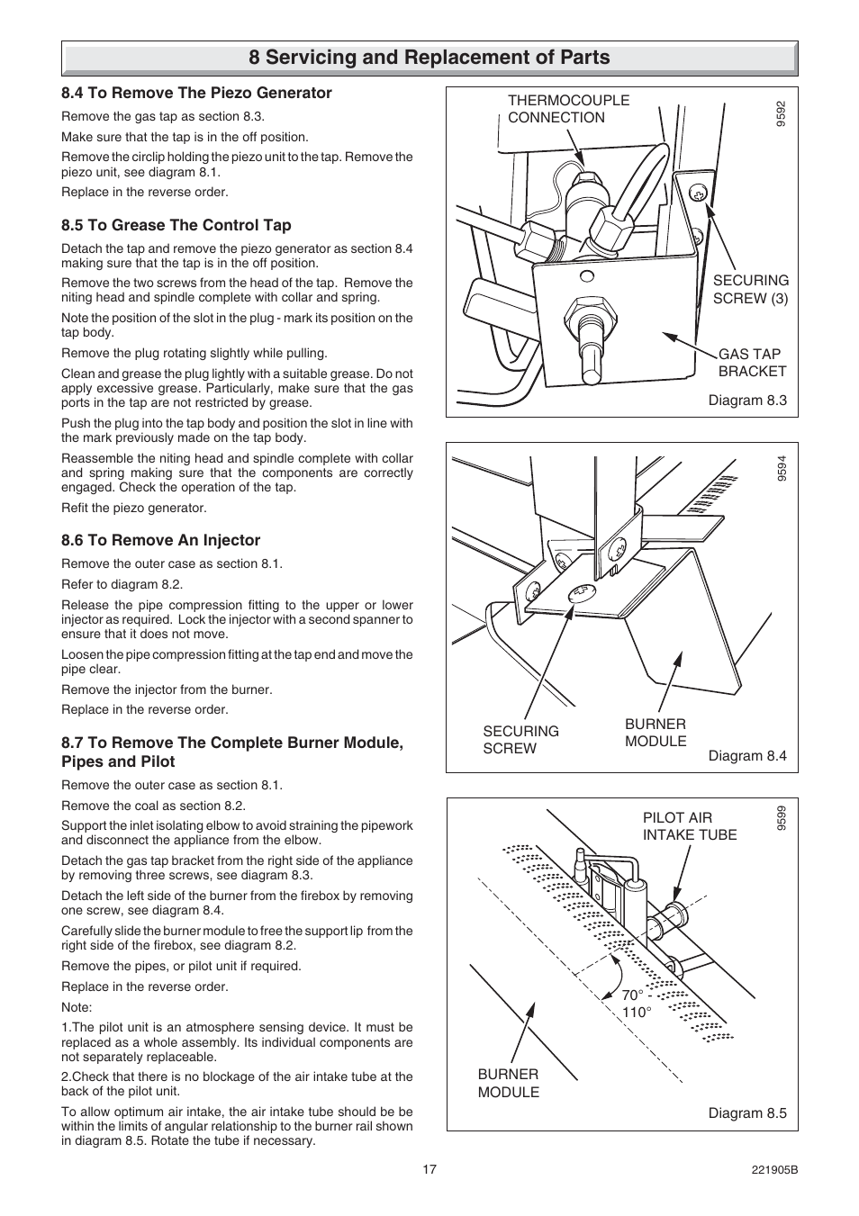 8 servicing and replacement of parts | Glow-worm Heartbeat 4 User Manual | Page 17 / 20