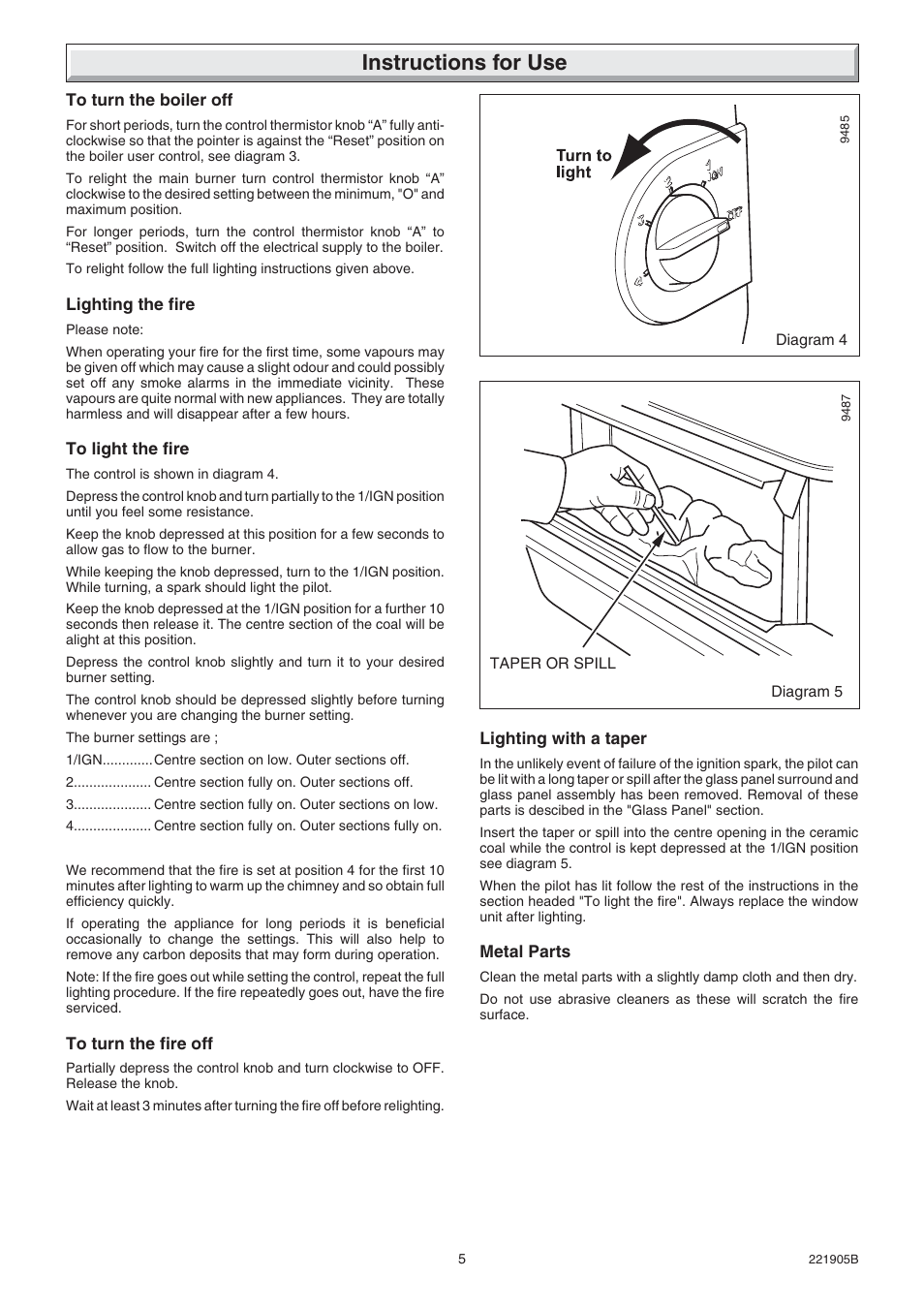 Instructions for use | Glow-worm Heartbeat 4 User Manual | Page 5 / 20