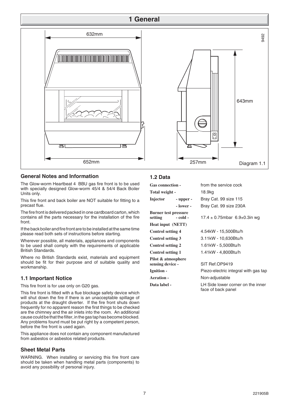 1 general | Glow-worm Heartbeat 4 User Manual | Page 7 / 20