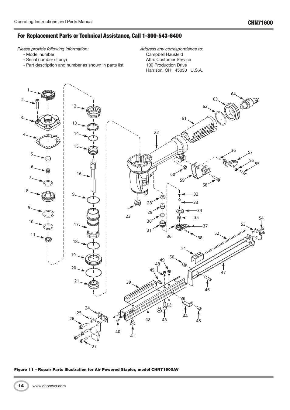 Campbell Hausfeld IN729800AV User Manual | Page 14 / 48