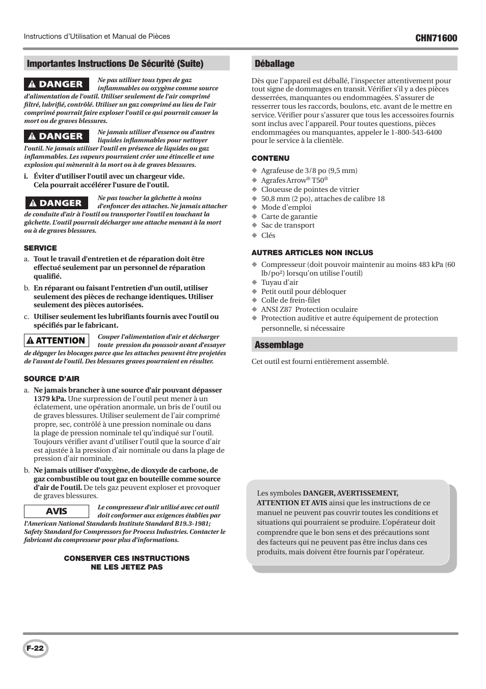 Assemblage | Campbell Hausfeld IN729800AV User Manual | Page 22 / 48