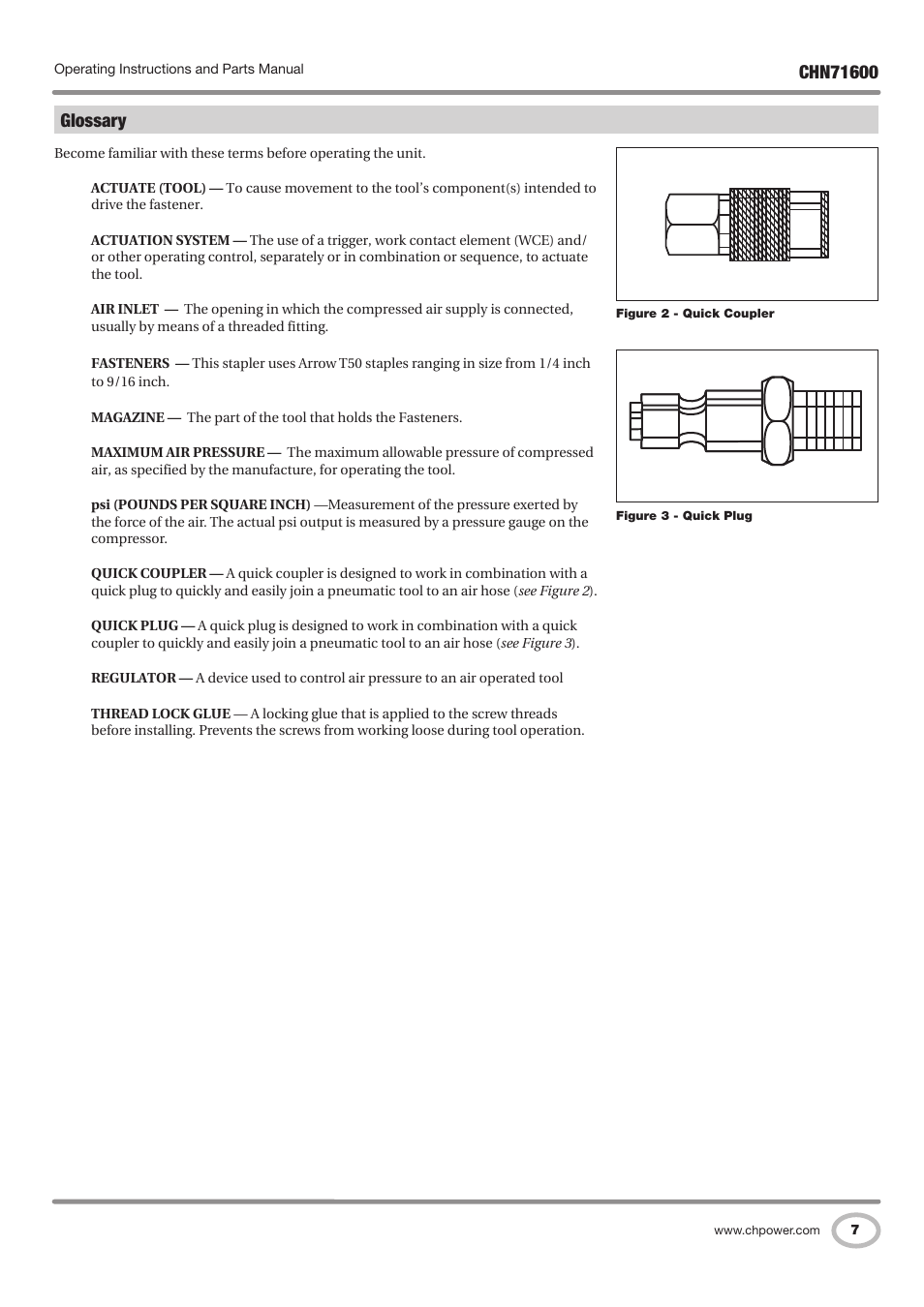 Glossary | Campbell Hausfeld IN729800AV User Manual | Page 7 / 48