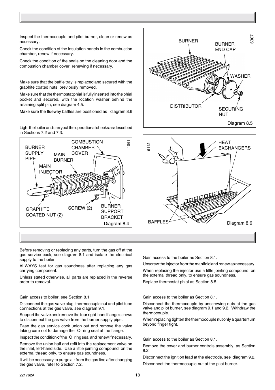 8 servicing, 9 replacement parts | Glow-worm Hideaway 70BF User Manual | Page 18 / 24