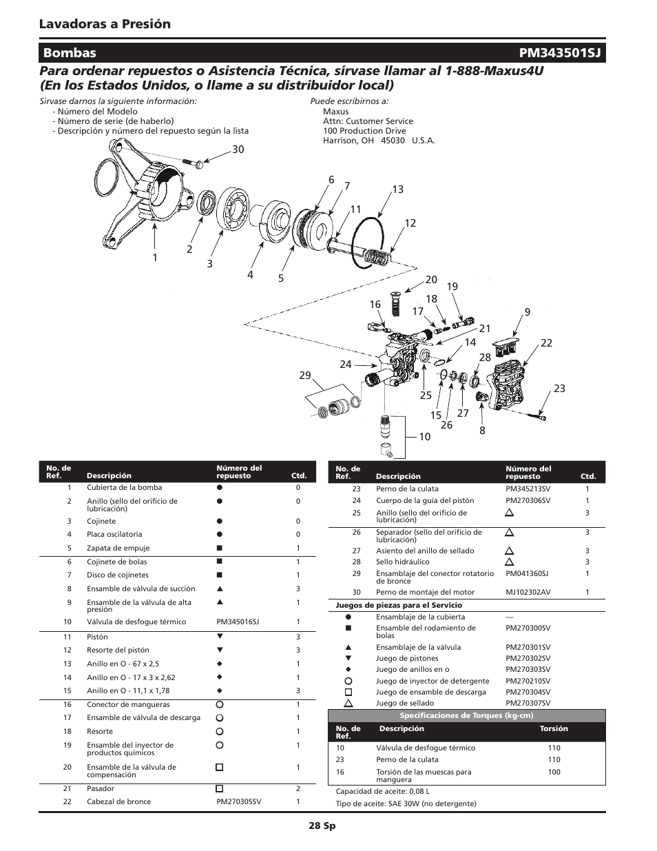Lavadoras a presión | Campbell Hausfeld IN469102AV User Manual | Page 28 / 32