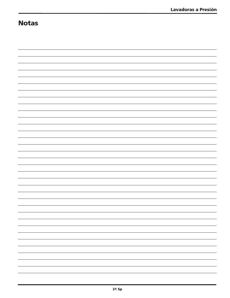 Notas | Campbell Hausfeld IN469102AV User Manual | Page 31 / 32