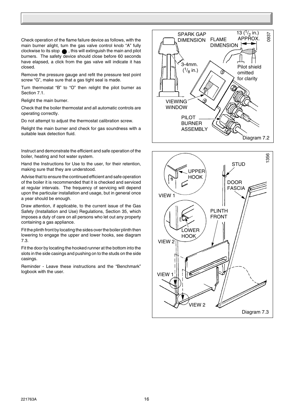 7 commissioning | Glow-worm Hideaway 80BF User Manual | Page 16 / 24