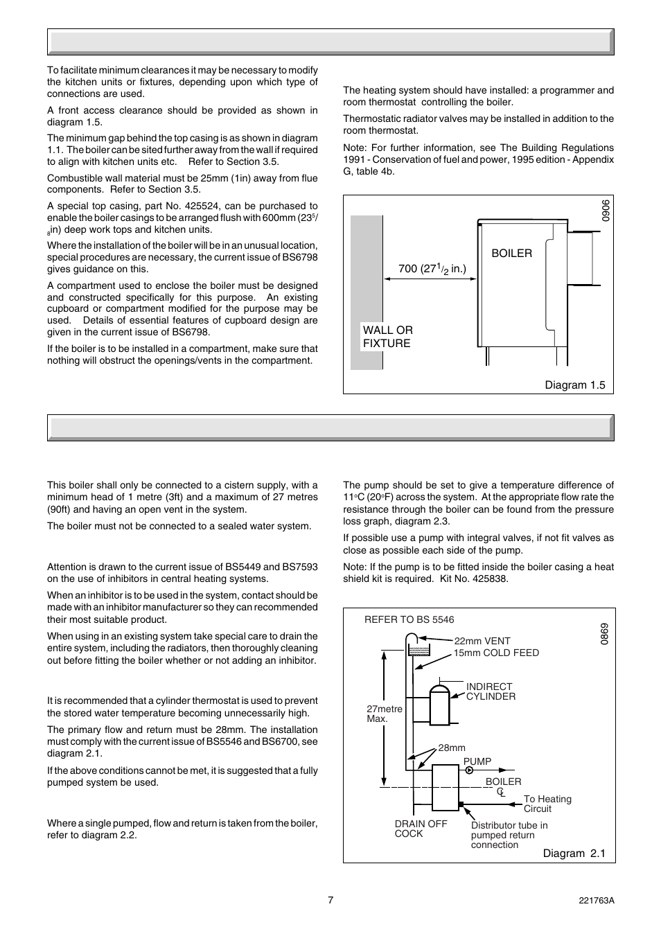 1 general data 2 water systems | Glow-worm Hideaway 80BF User Manual | Page 7 / 24