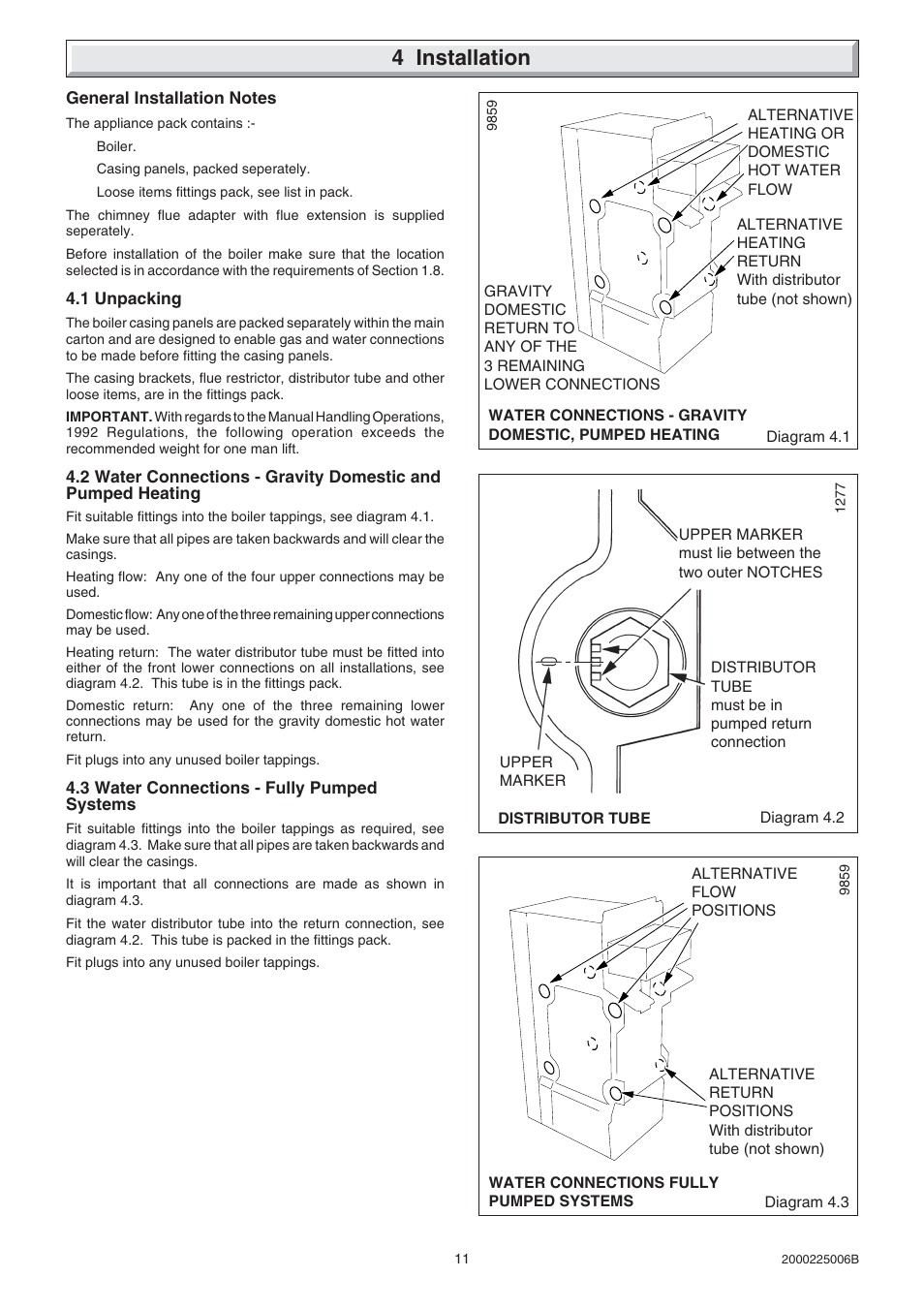 4 installation | Glow-worm Hideaway 80CFF User Manual | Page 11 / 28