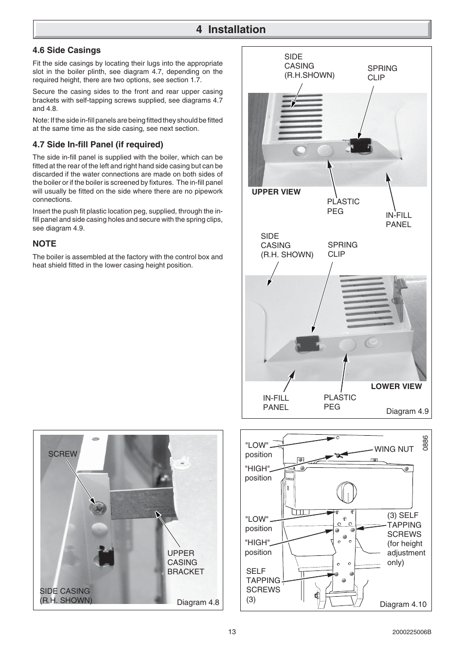 4 installation | Glow-worm Hideaway 80CFF User Manual | Page 13 / 28