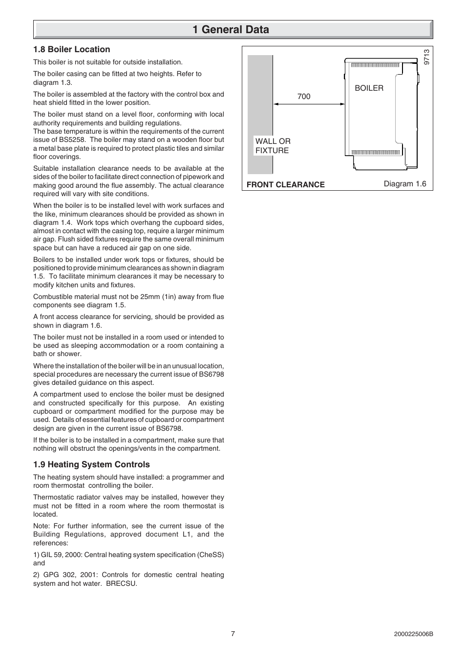 1 general data | Glow-worm Hideaway 80CFF User Manual | Page 7 / 28