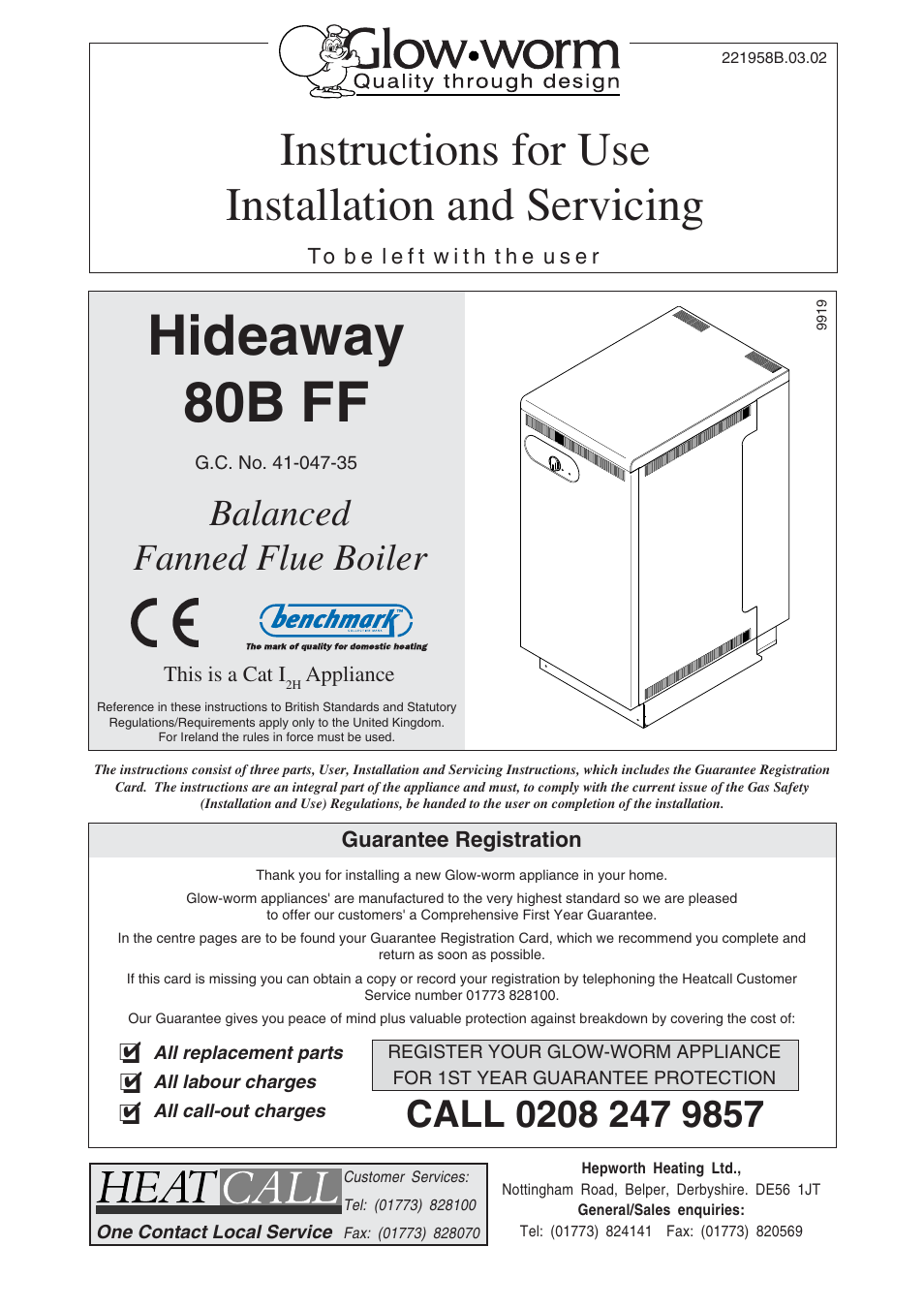Glow-worm Hideaway 80BFF User Manual | 28 pages