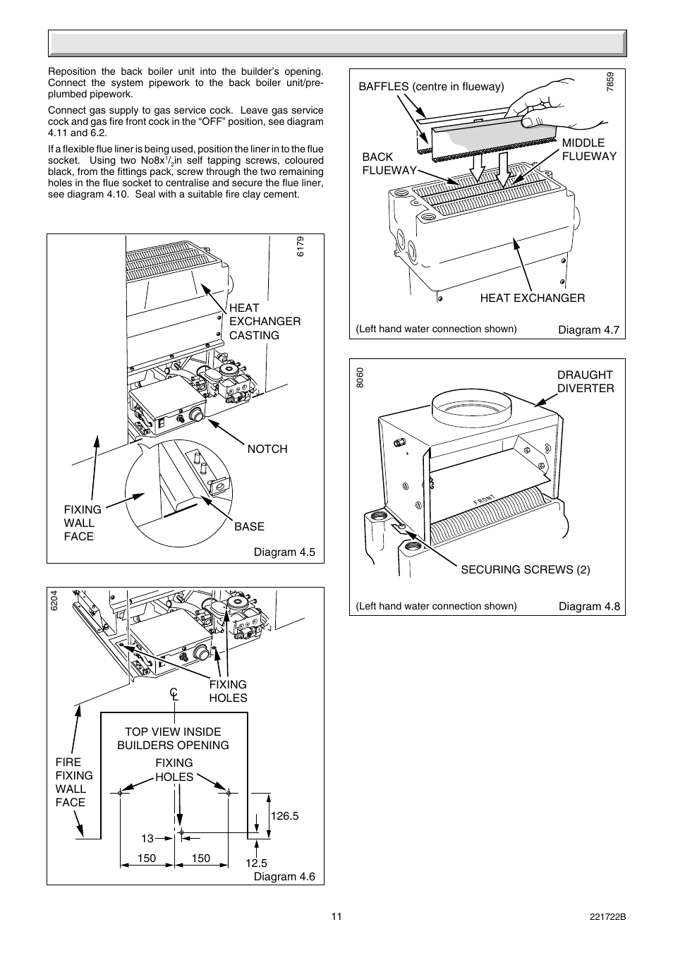 4 installation | Glow-worm Inset 40BBU User Manual | Page 11 / 28