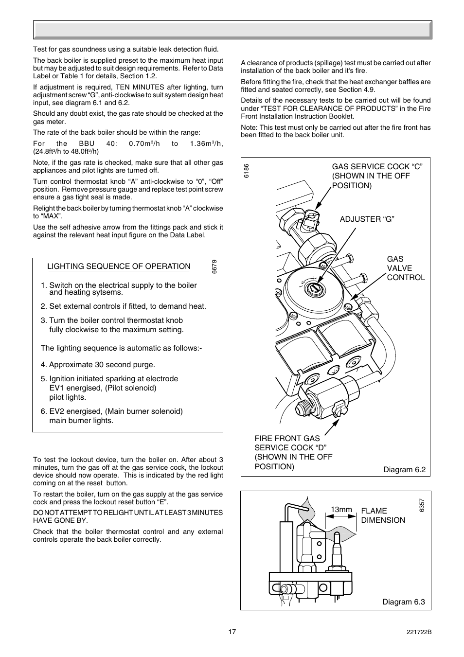 6 commissioning | Glow-worm Inset 40BBU User Manual | Page 17 / 28