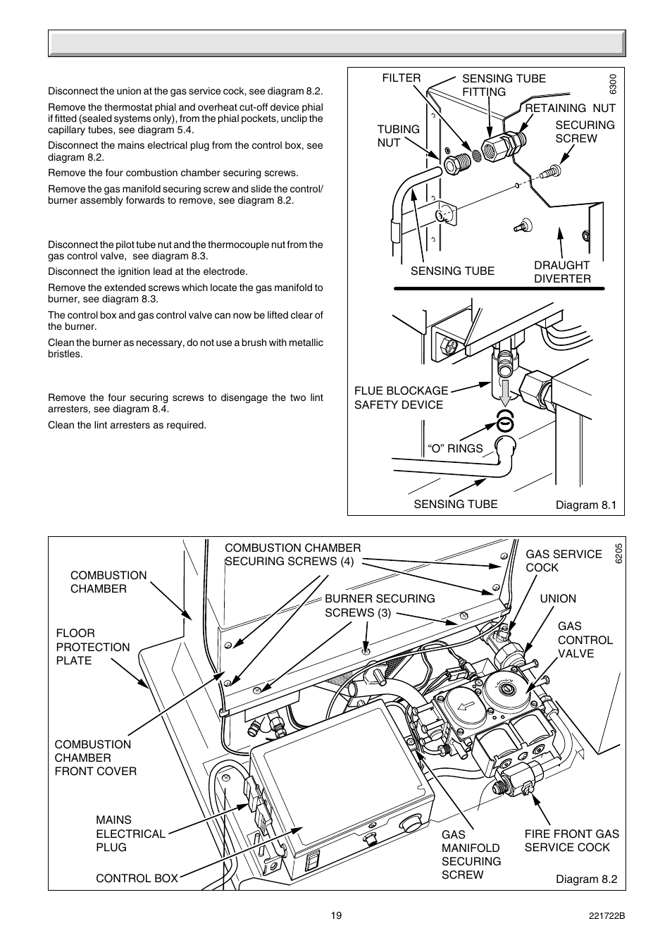 8 servicing | Glow-worm Inset 40BBU User Manual | Page 19 / 28