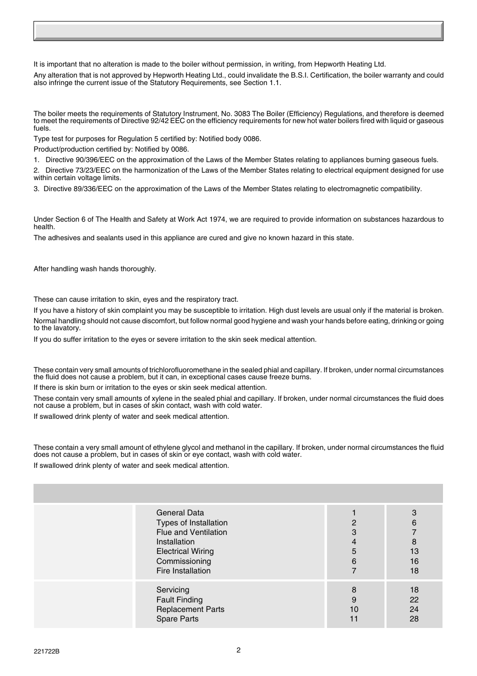 Important information | Glow-worm Inset 40BBU User Manual | Page 2 / 28