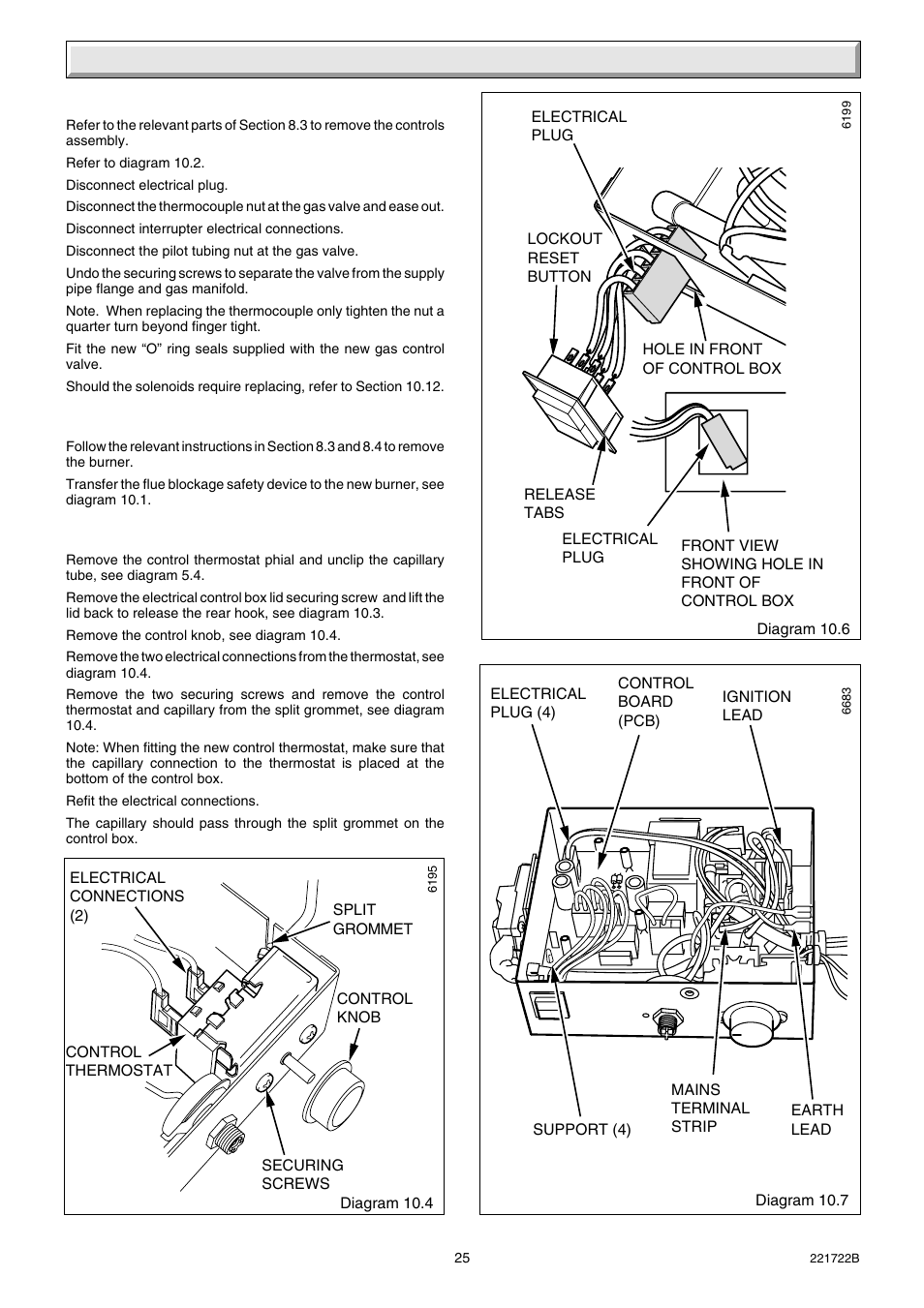 10 replacement of parts | Glow-worm Inset 40BBU User Manual | Page 25 / 28