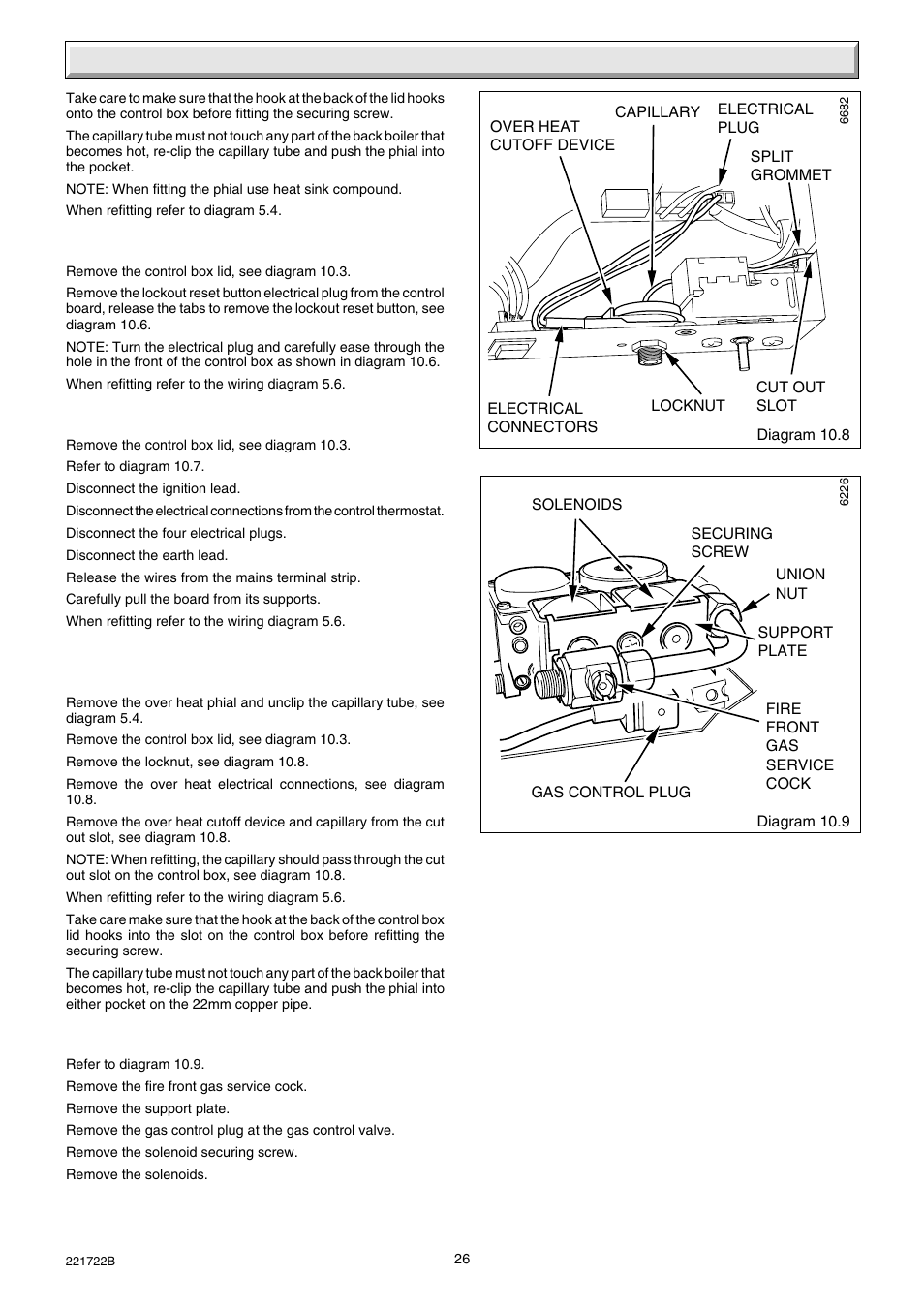 10 replacement of parts | Glow-worm Inset 40BBU User Manual | Page 26 / 28