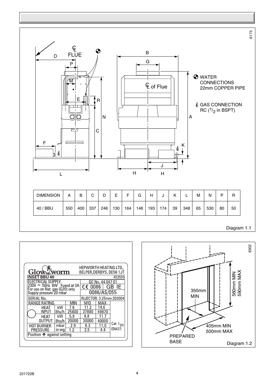 1 general | Glow-worm Inset 40BBU User Manual | Page 4 / 28