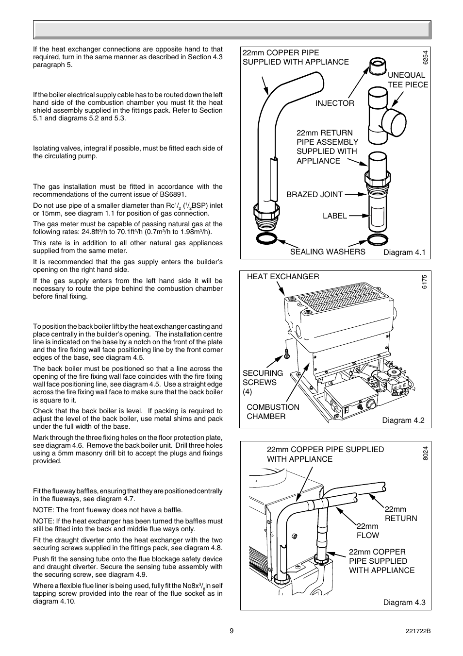 4 installation | Glow-worm Inset 40BBU User Manual | Page 9 / 28