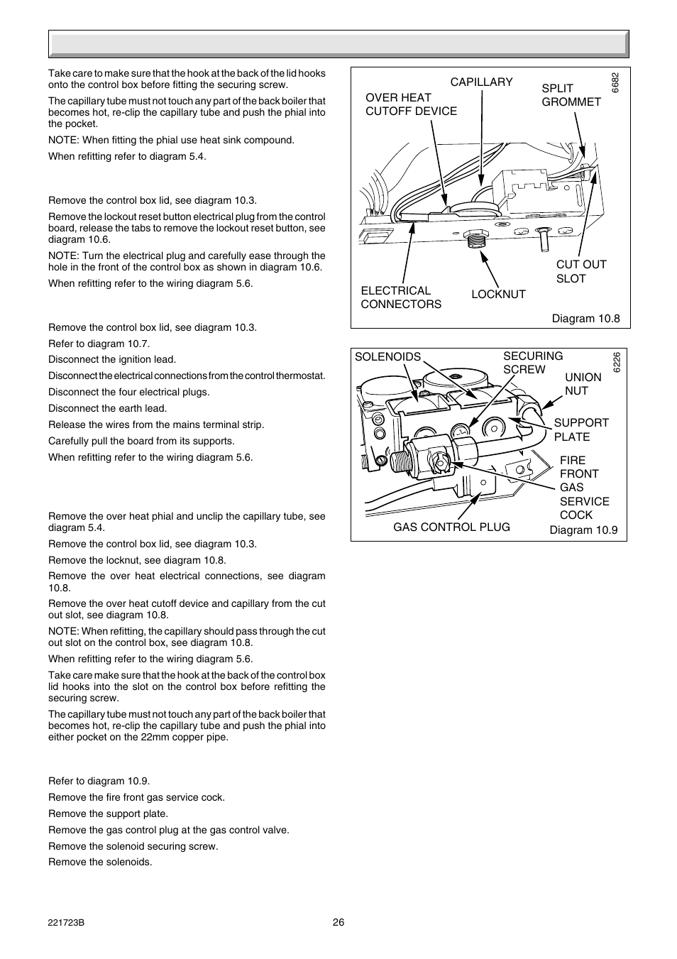 10 replacement of parts | Glow-worm Inset BBU50 User Manual | Page 26 / 28