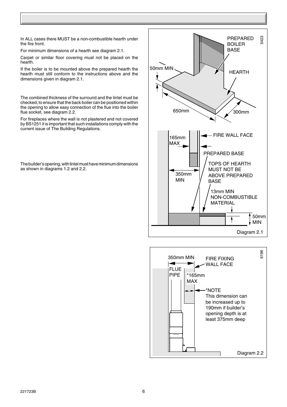 2 types of installation | Glow-worm Inset BBU50 User Manual | Page 6 / 28