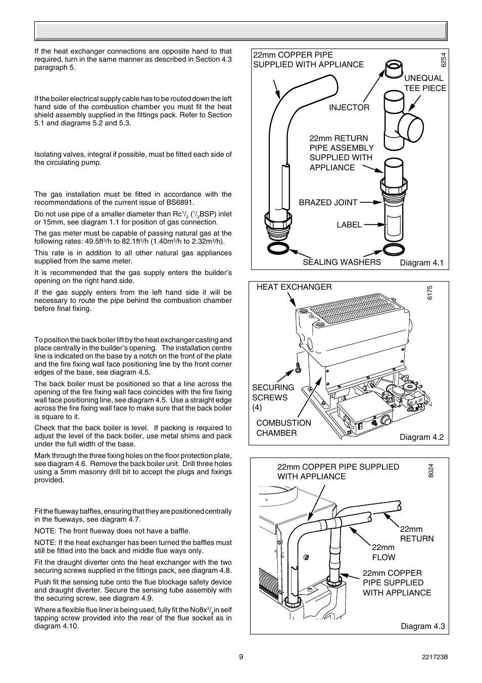 4 installation | Glow-worm Inset BBU50 User Manual | Page 9 / 28