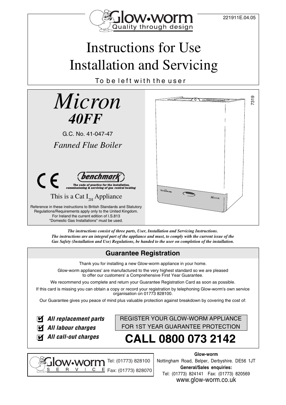 Glow-worm Micron 40FF User Manual | 28 pages